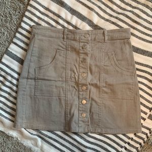 Altar's State Button Up Brown Denim/Cotton Skirt Size Medium